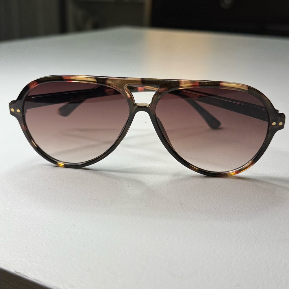Nine West Tortoiseshell Aviator Sunglasses